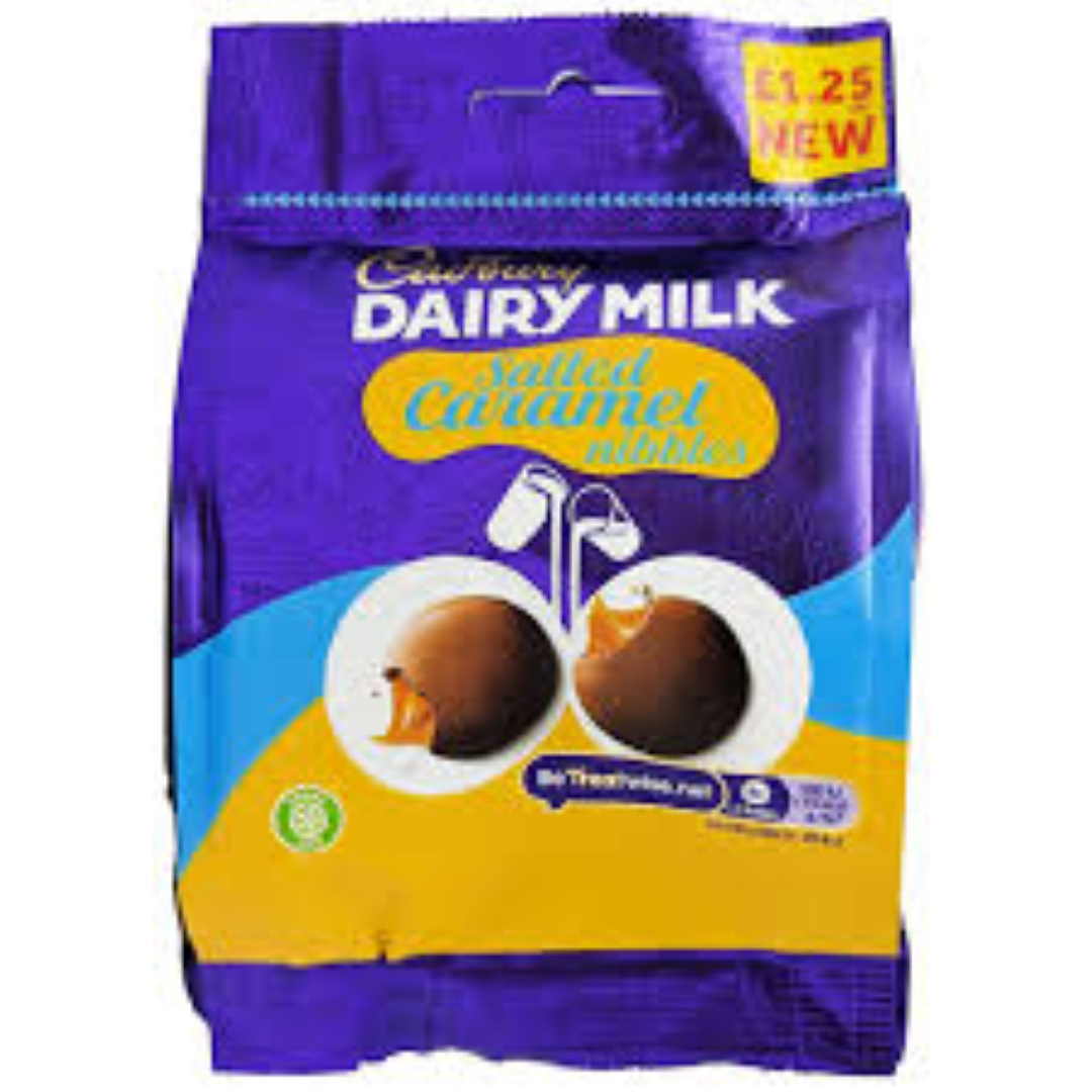 CADBURY DAIRY MILK SALTED CARAMEL NIBBLES 95G
